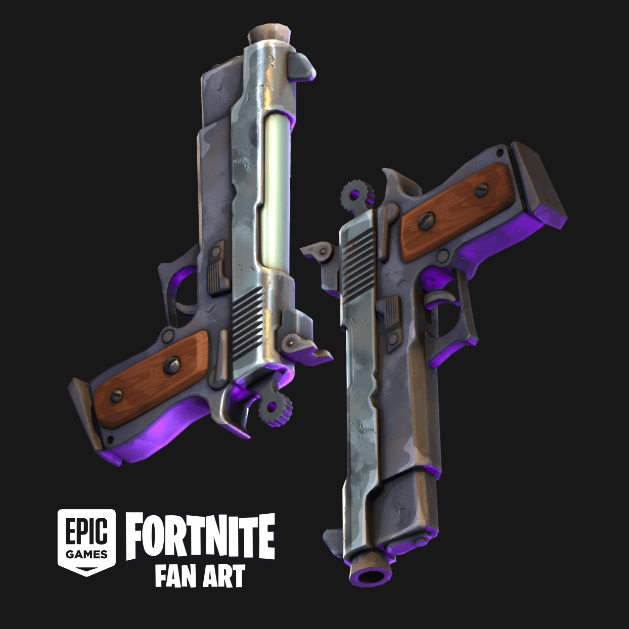 Weapons Fan Art — Fortnite & ARCANE — Hard-Surface project by Ilya Kurkin (Hard-Surface, Game-Ready, Weapon Design)