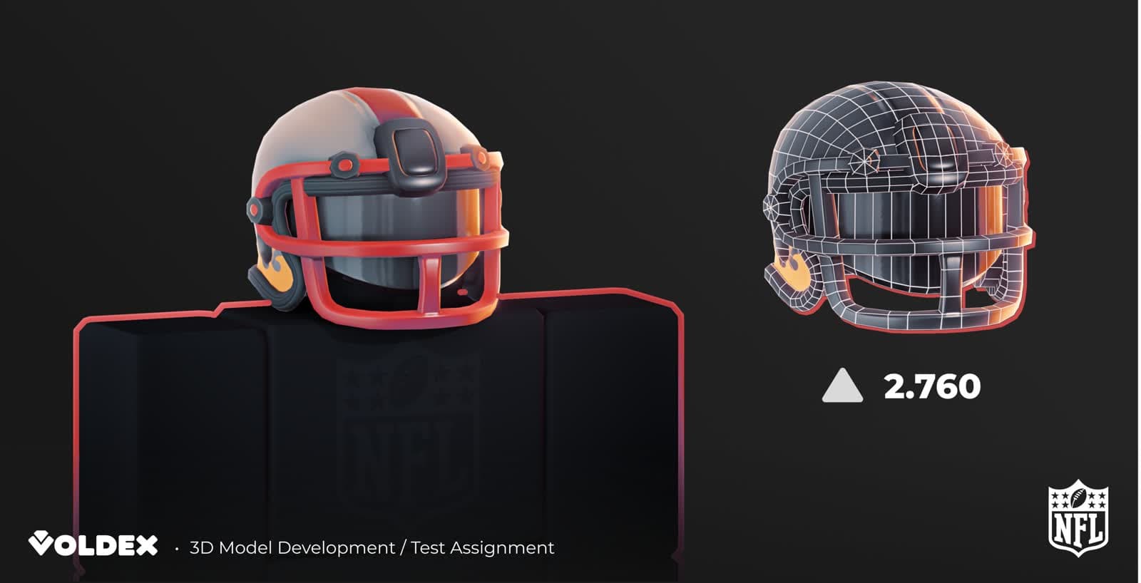 Voldex helmet variant 1 — 2,760 tris