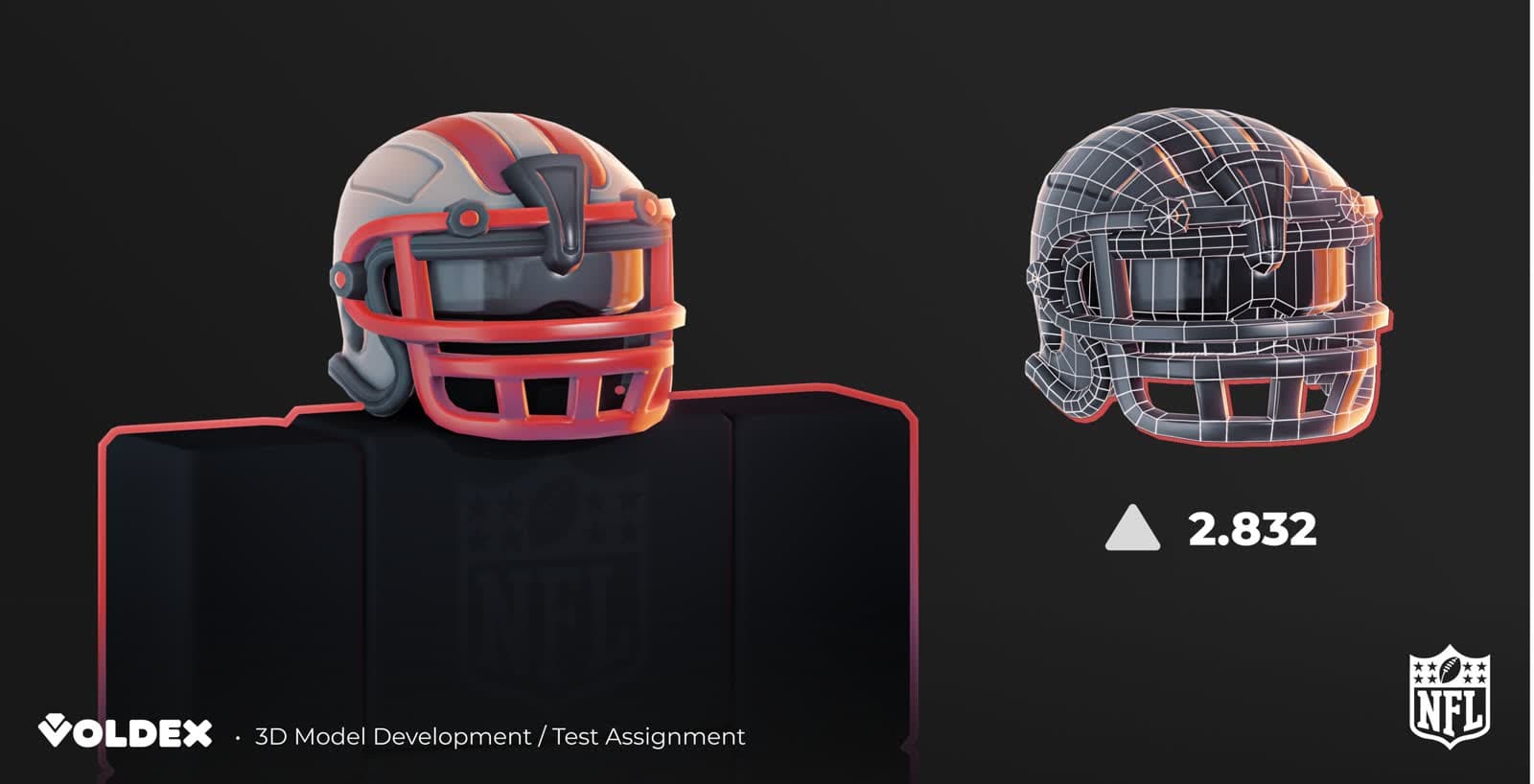 Voldex helmet variant 2 — 2,832 tris