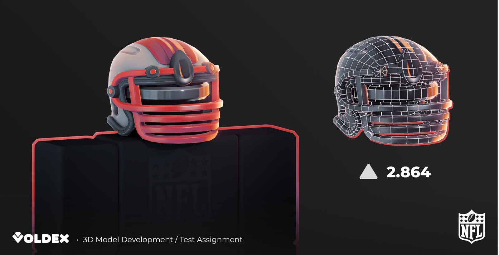 Voldex helmet variant 3 — 2,864 tris