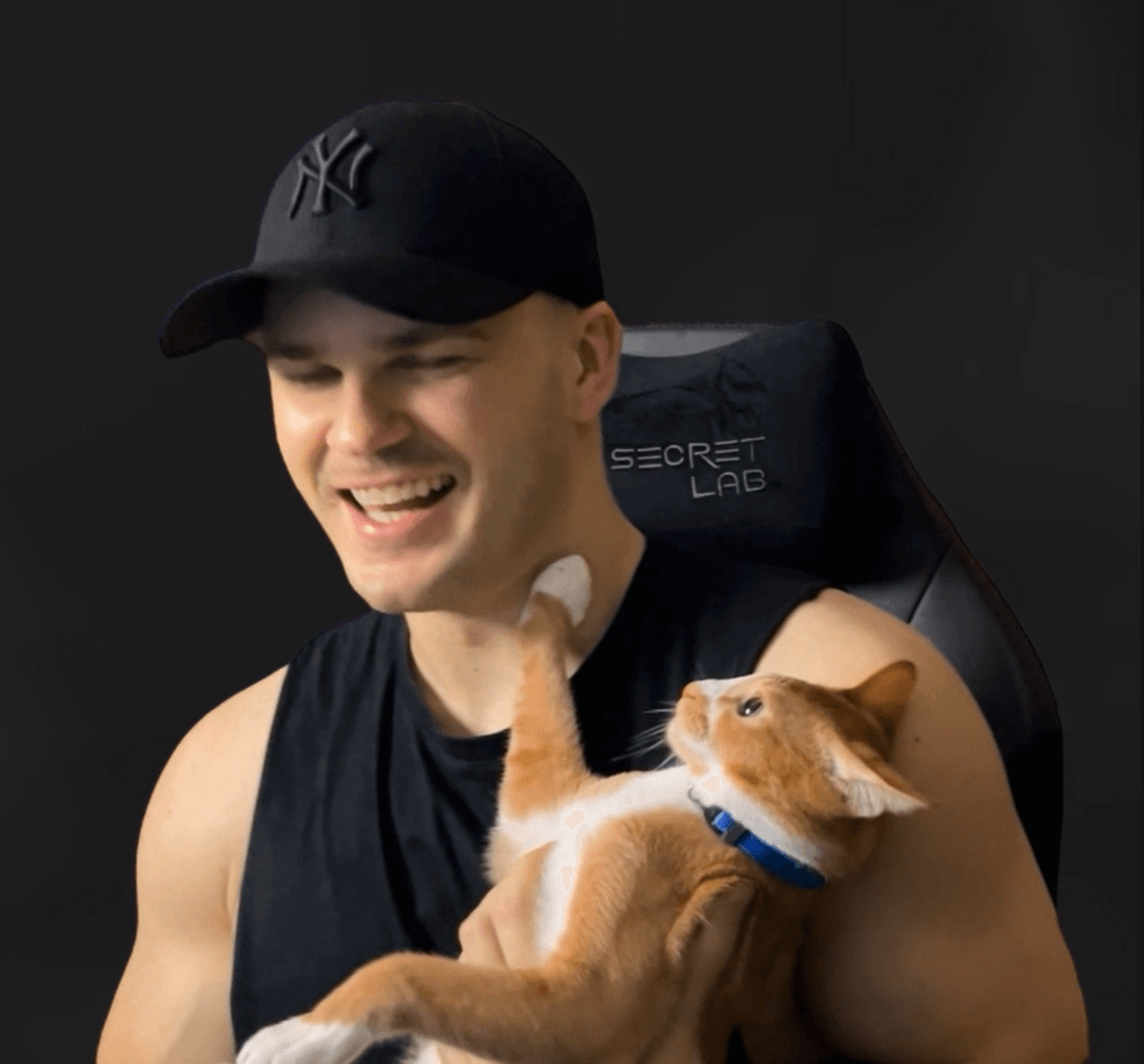 Ilya Kurkin with cat