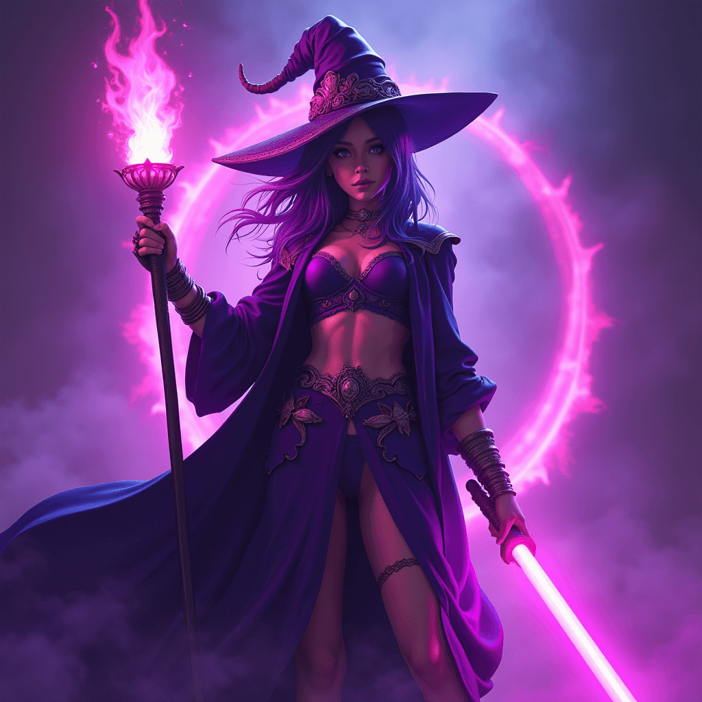 Stylized fantasy mage