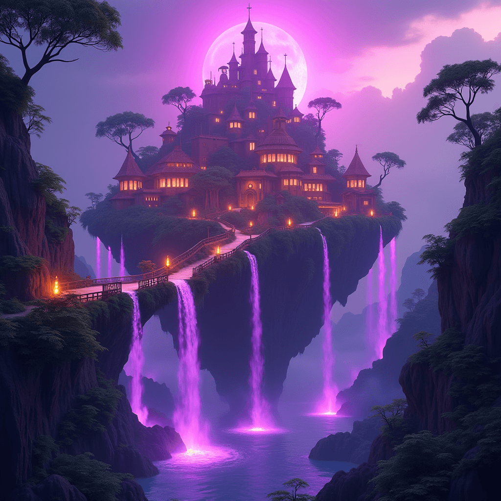 Stylized fantasy village