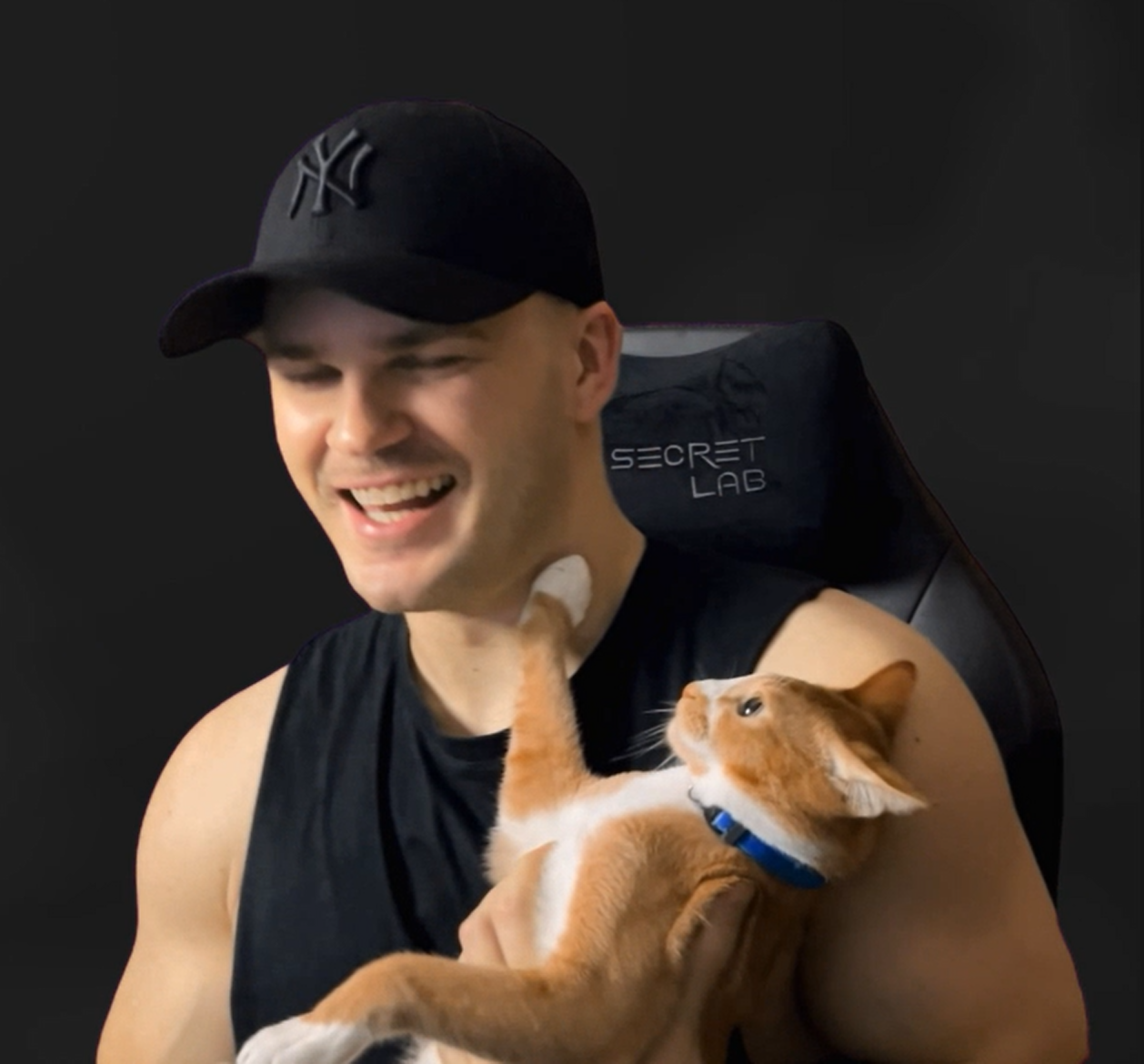 Ilya Kurkin with cat